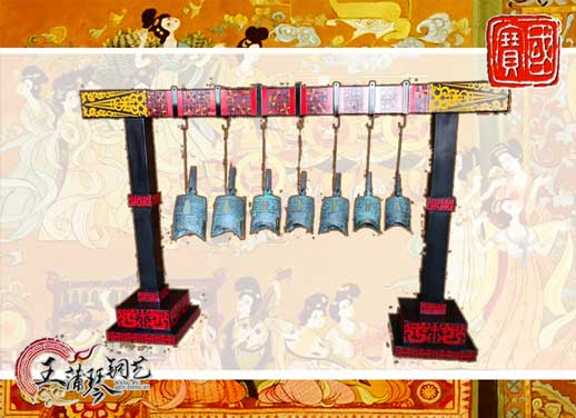 7件編鐘，觀賞裝飾編鐘，可發(fā)音編鐘